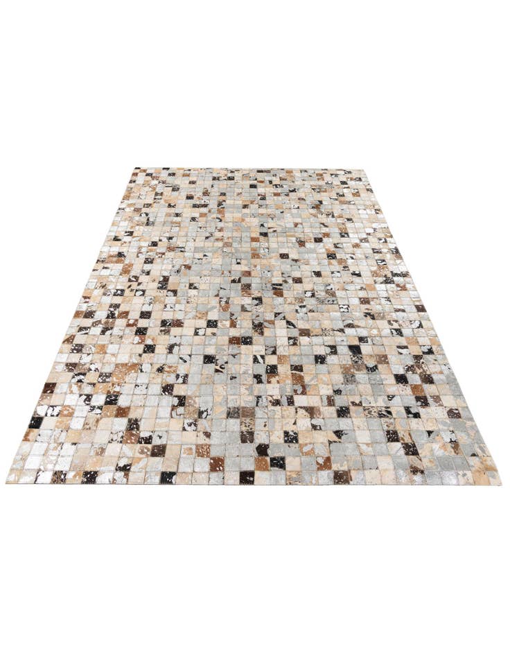 Detail image of 5' 3 x 7' 3 Cowhide Stocks Rug