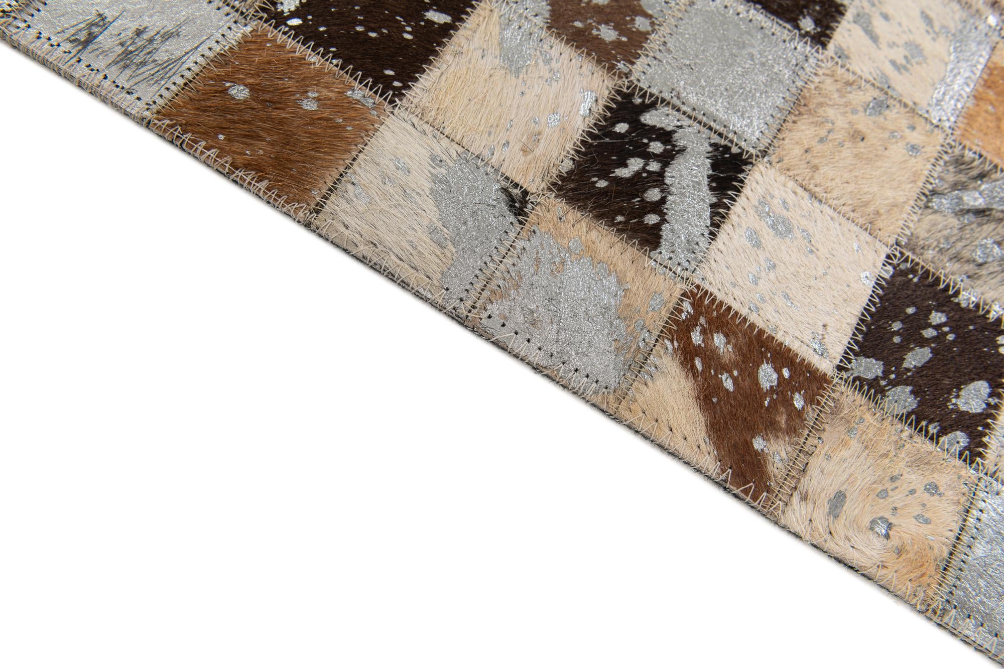 5' 3 x 7' 3 Cowhide Stocks Rug