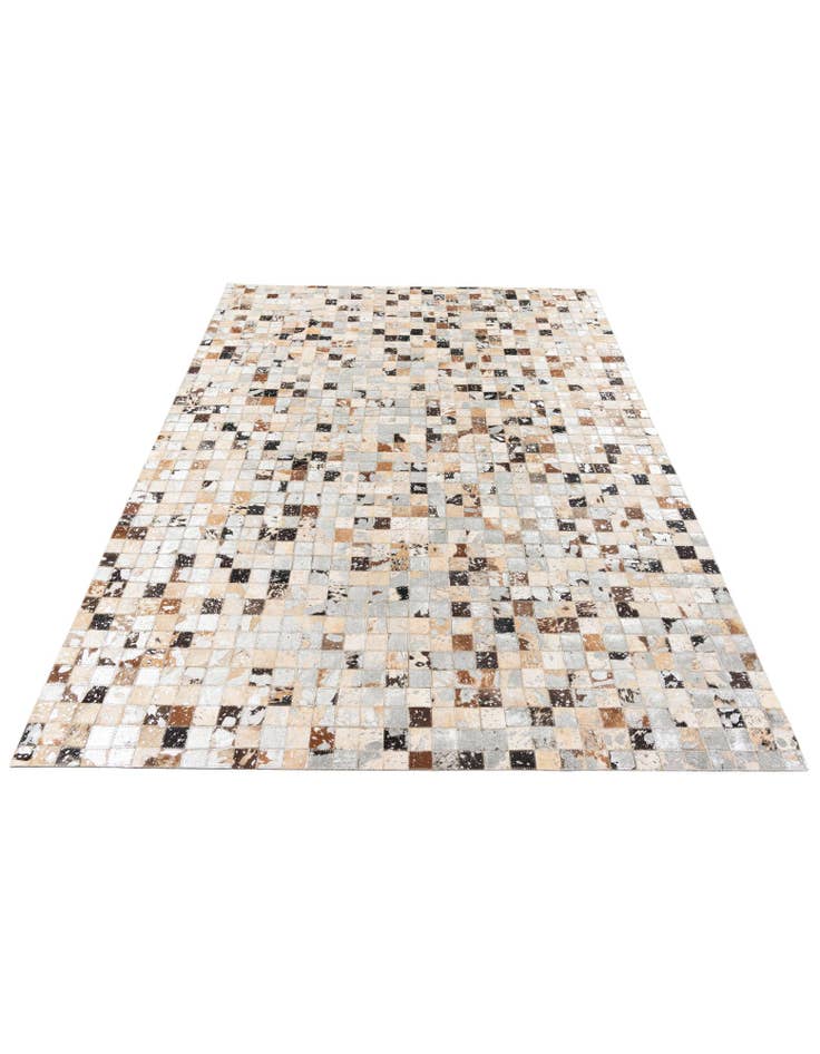 Detail image of 5' 2 x 7' 3 Cowhide Stocks Rug