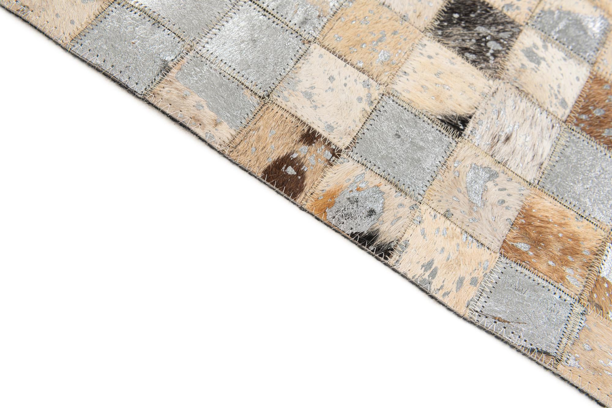 5' 2 x 7' 3 Cowhide Stocks Rug