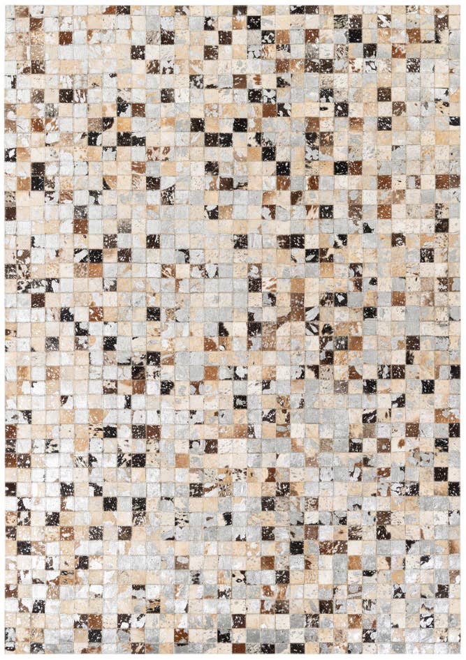 Detail image of 5' 2 x 7' 3 Cowhide Stocks Rug