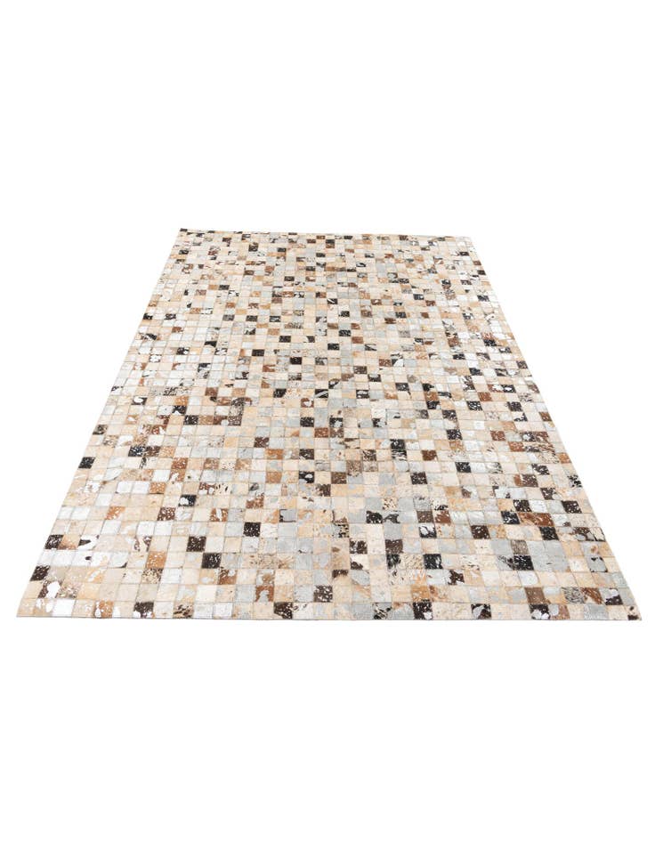 Detail image of 5' 2 x 7' 3 Cowhide Stocks Rug
