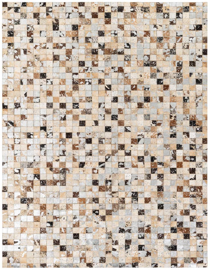 Detail image of 5' 2 x 7' 3 Cowhide Stocks Rug