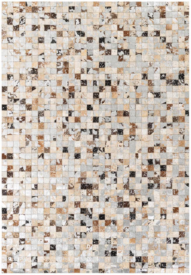 Detail image of 5' x 7' 3 Cowhide Stocks Rug