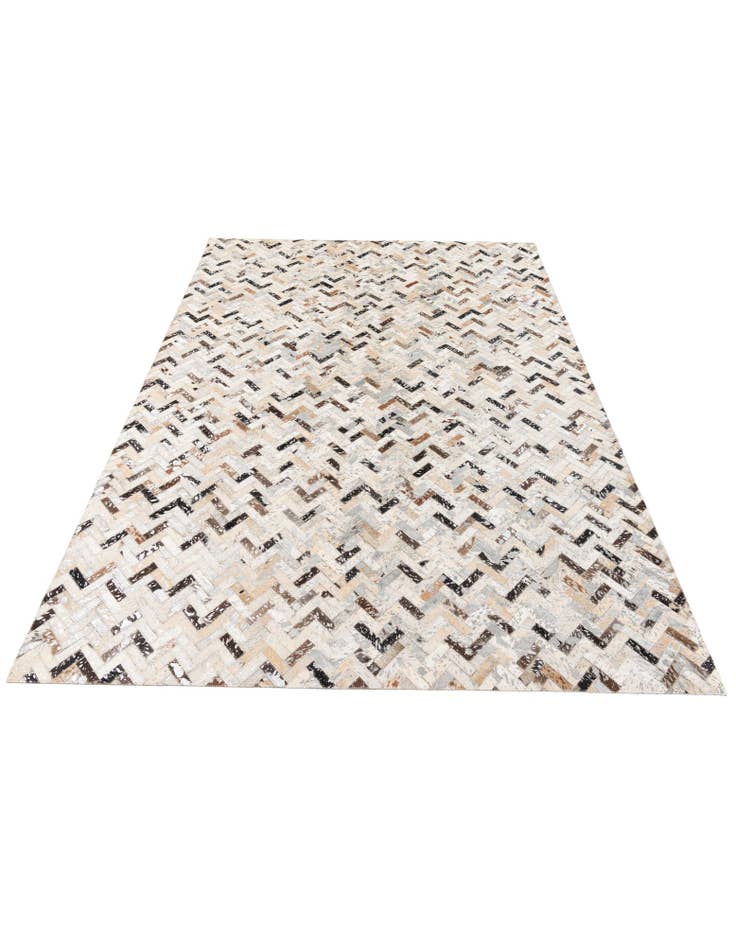 Detail image of 5' 4 x 7' 6 Cowhide Stocks Rug