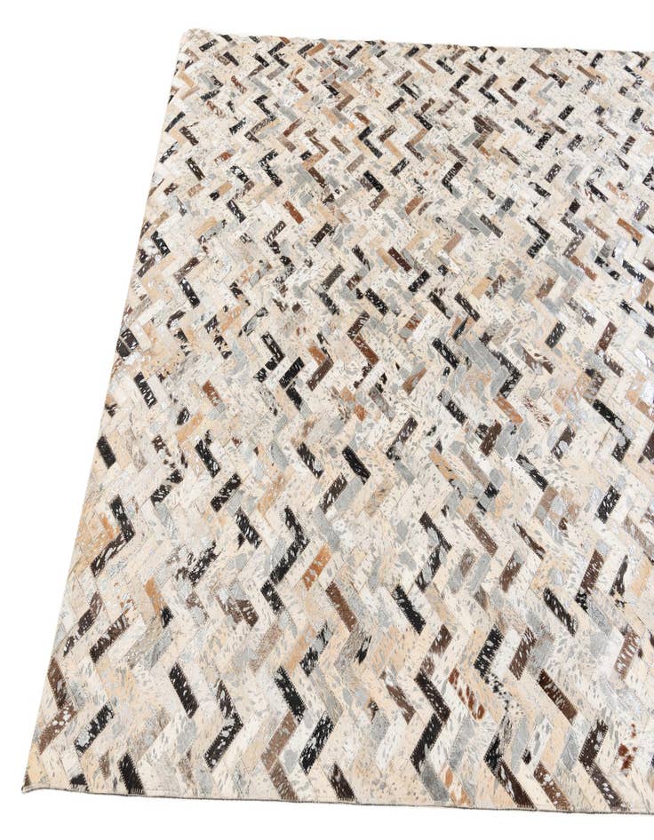 Detail image of 5' 4 x 7' 6 Cowhide Stocks Rug