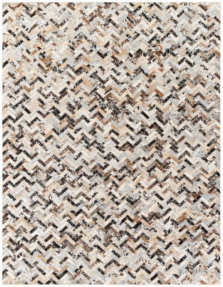 Detail image of 5' 3 x 7' 6 Cowhide Stocks Rug