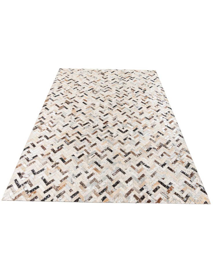 Detail image of 5' 3 x 7' 6 Cowhide Stocks Rug