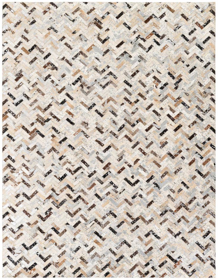 Detail image of 5' 3 x 7' 6 Cowhide Stocks Rug