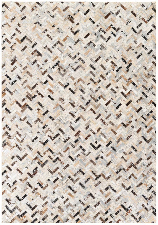 Detail image of 5' 3 x 7' 6 Cowhide Stocks Rug