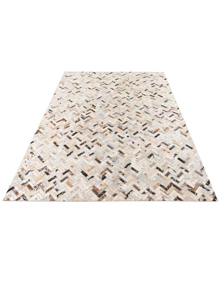 5' 3 x 7' 8 Cowhide Stocks Rug