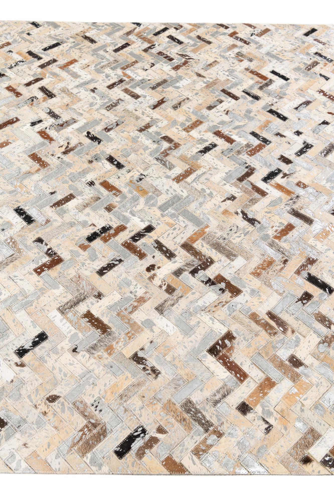5' 3 x 7' 8 Cowhide Stocks Rug