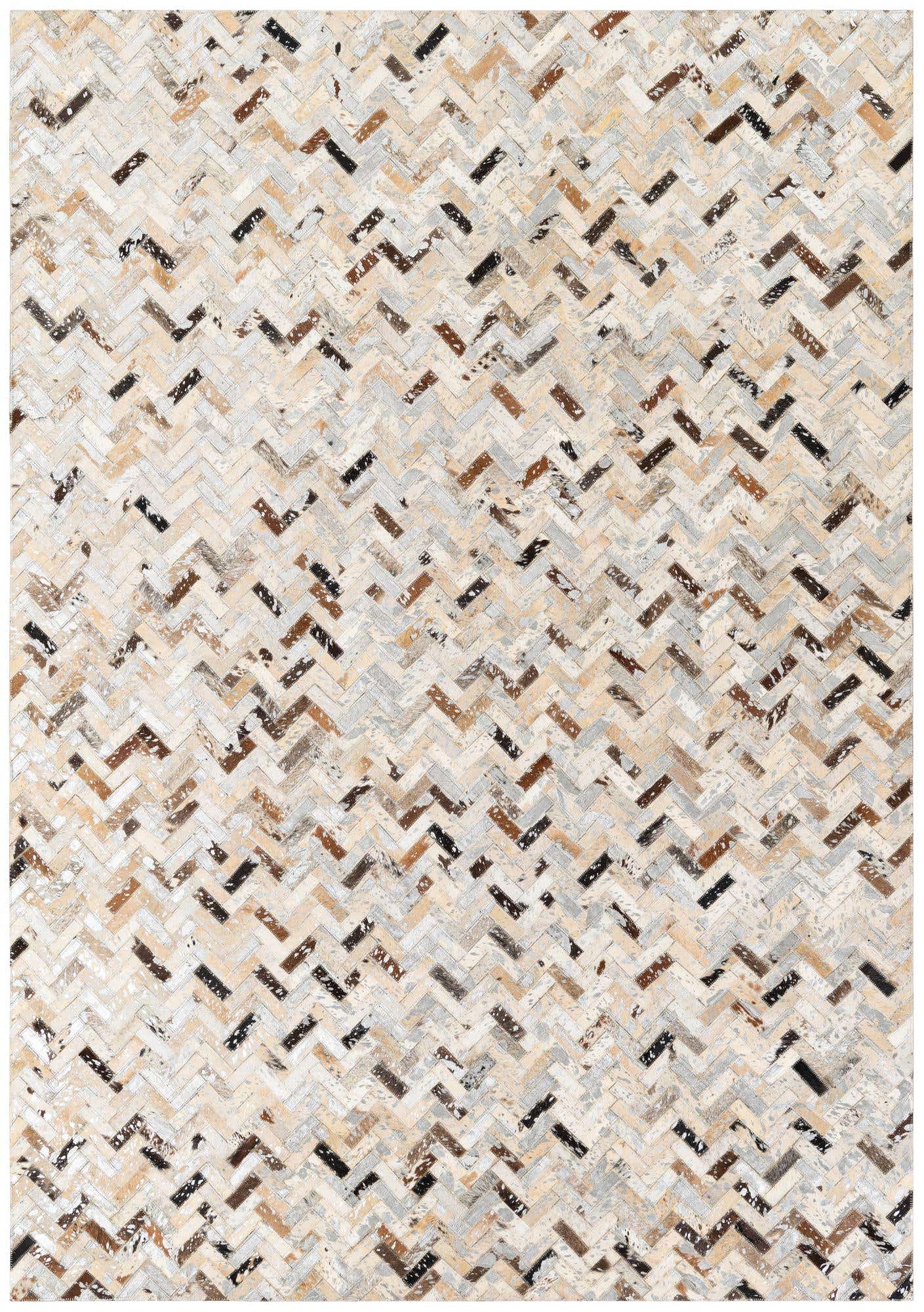 5' 3 x 7' 8 Cowhide Stocks Rug