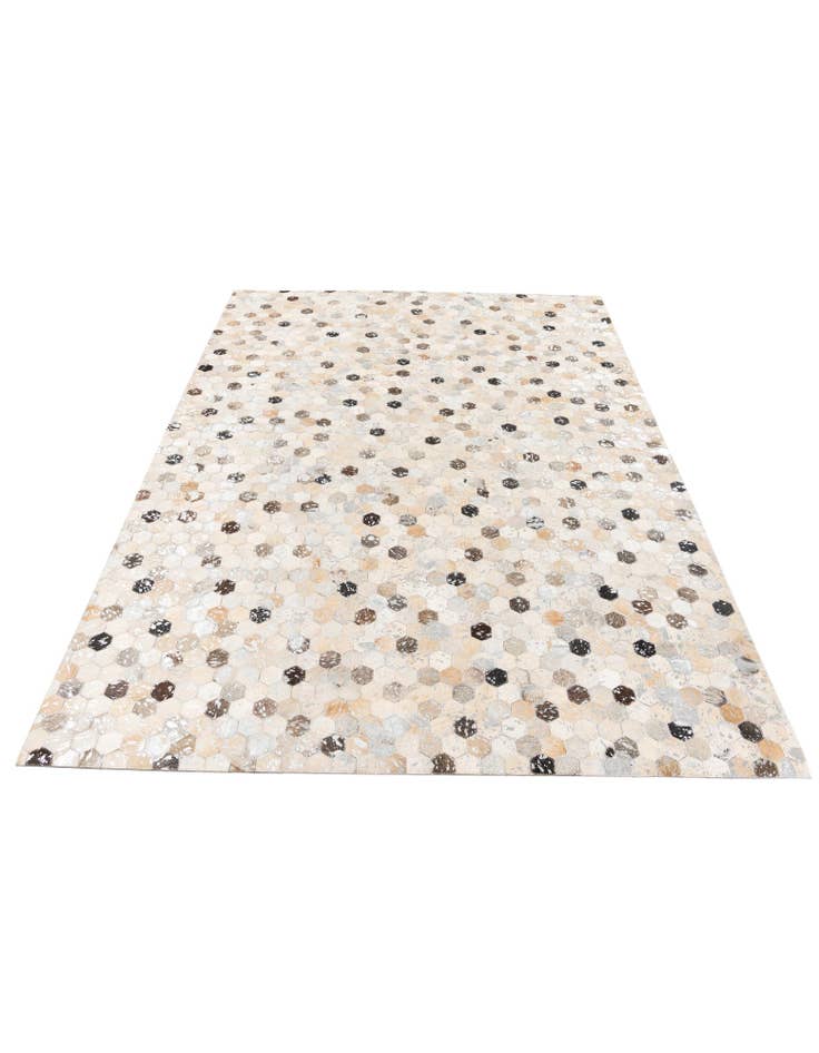 Detail image of 5' 3 x 7' 7 Cowhide Stocks Rug
