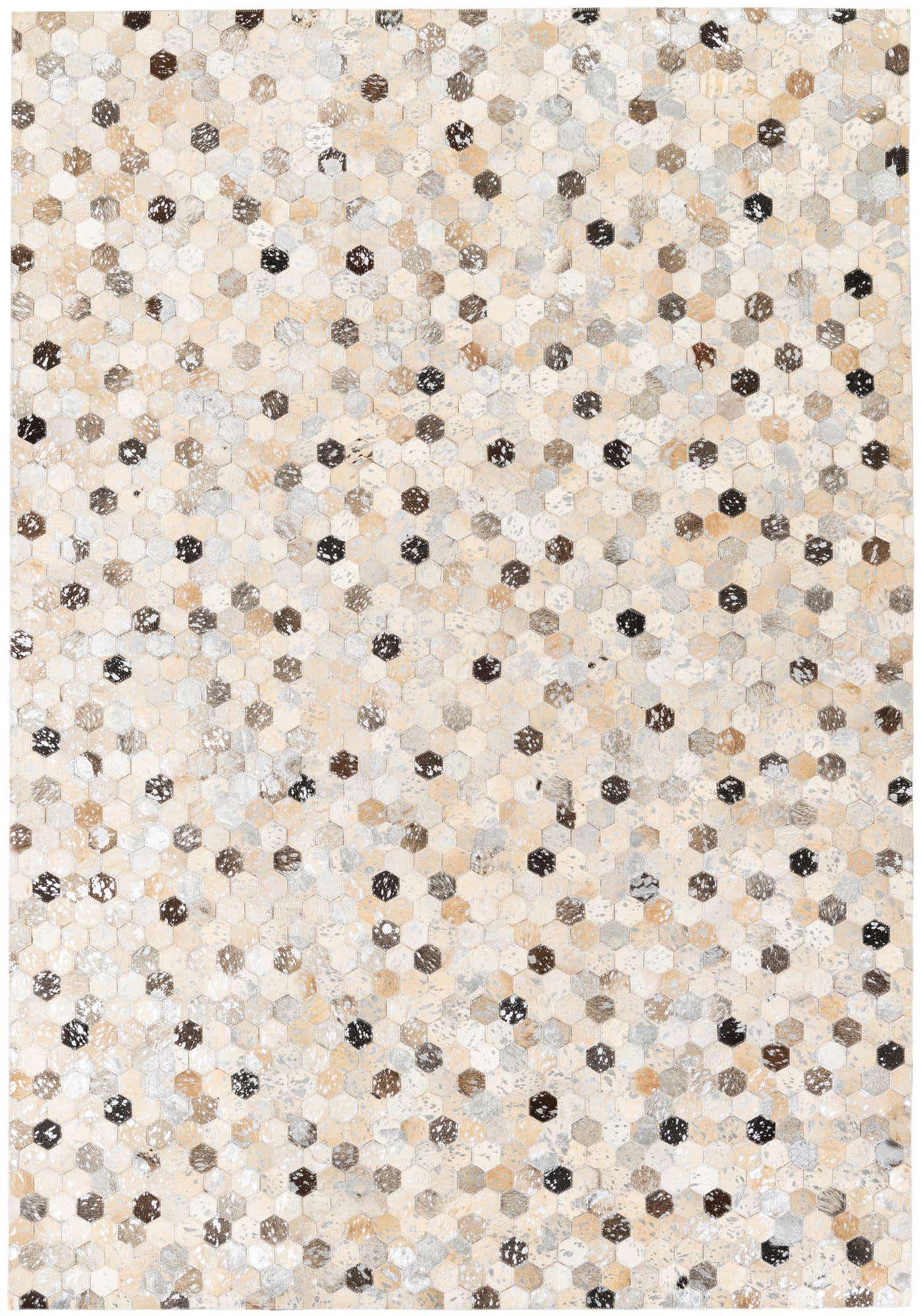 5' 3 x 7' 7 Cowhide Stocks Rug