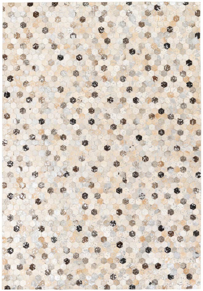 Detail image of 5' 3 x 7' 7 Cowhide Stocks Rug