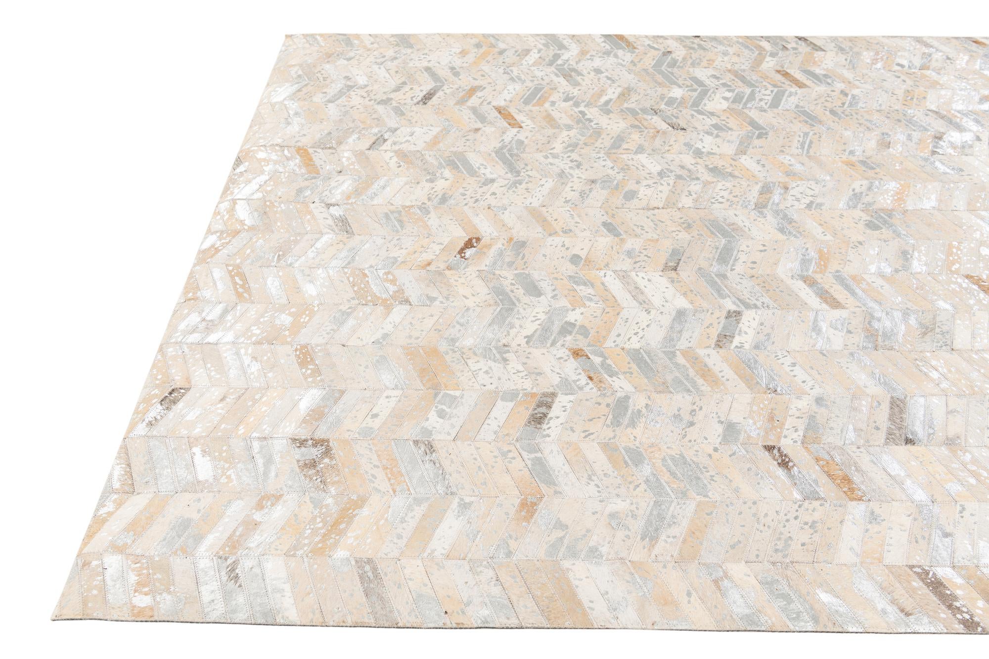 5' 6 x 7' 7 Cowhide Stocks Rug