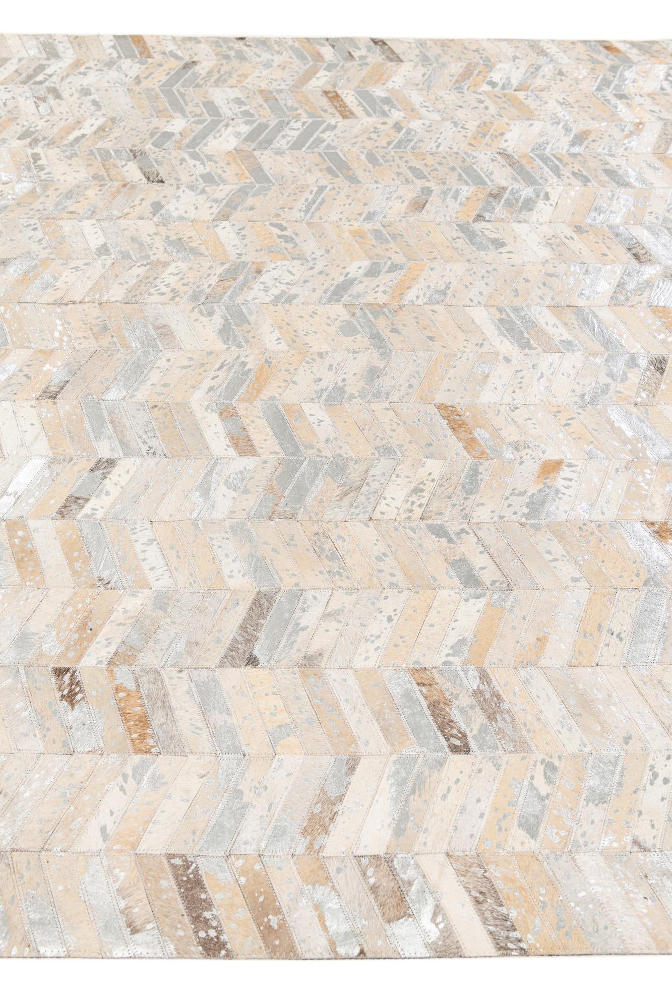5' 6 x 7' 7 Cowhide Stocks Rug