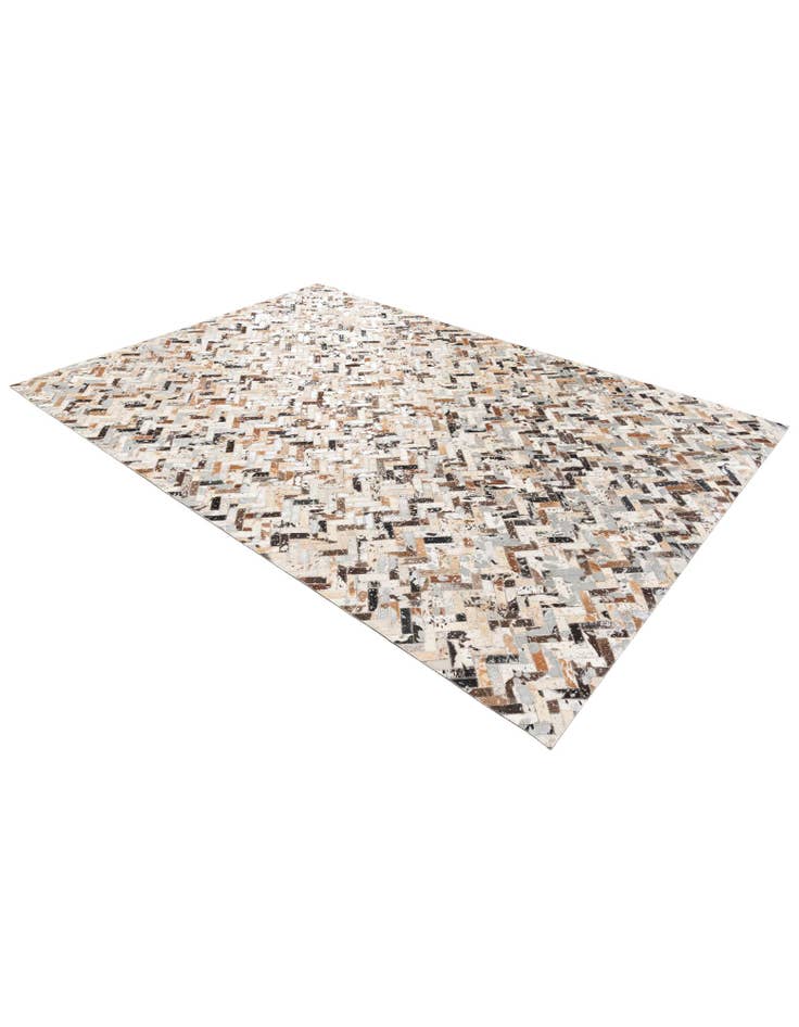 Detail image of 5' 2 x 7' 6 Cowhide Stocks Rug
