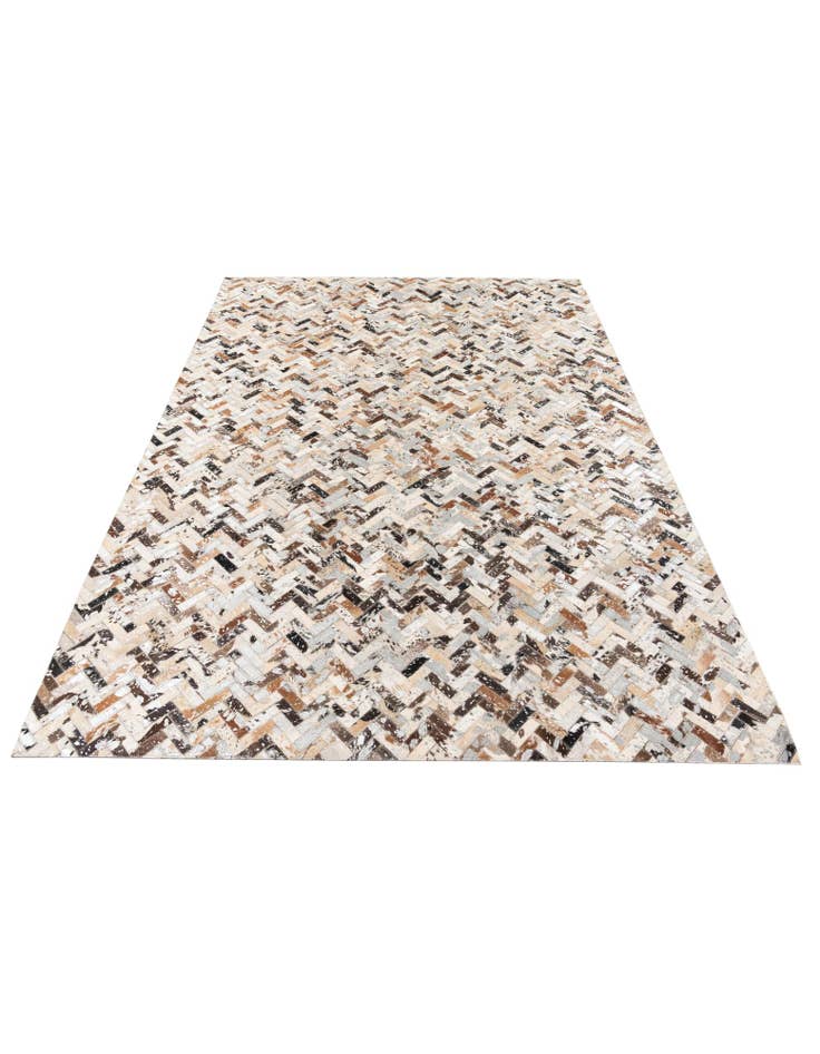 Detail image of 5' 2 x 7' 6 Cowhide Stocks Rug