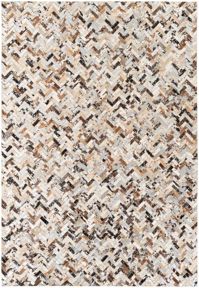 Detail image of 5' 2 x 7' 6 Cowhide Stocks Rug