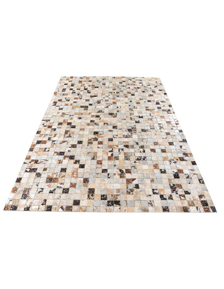 5' x 7' 3 Cowhide Stocks Rug