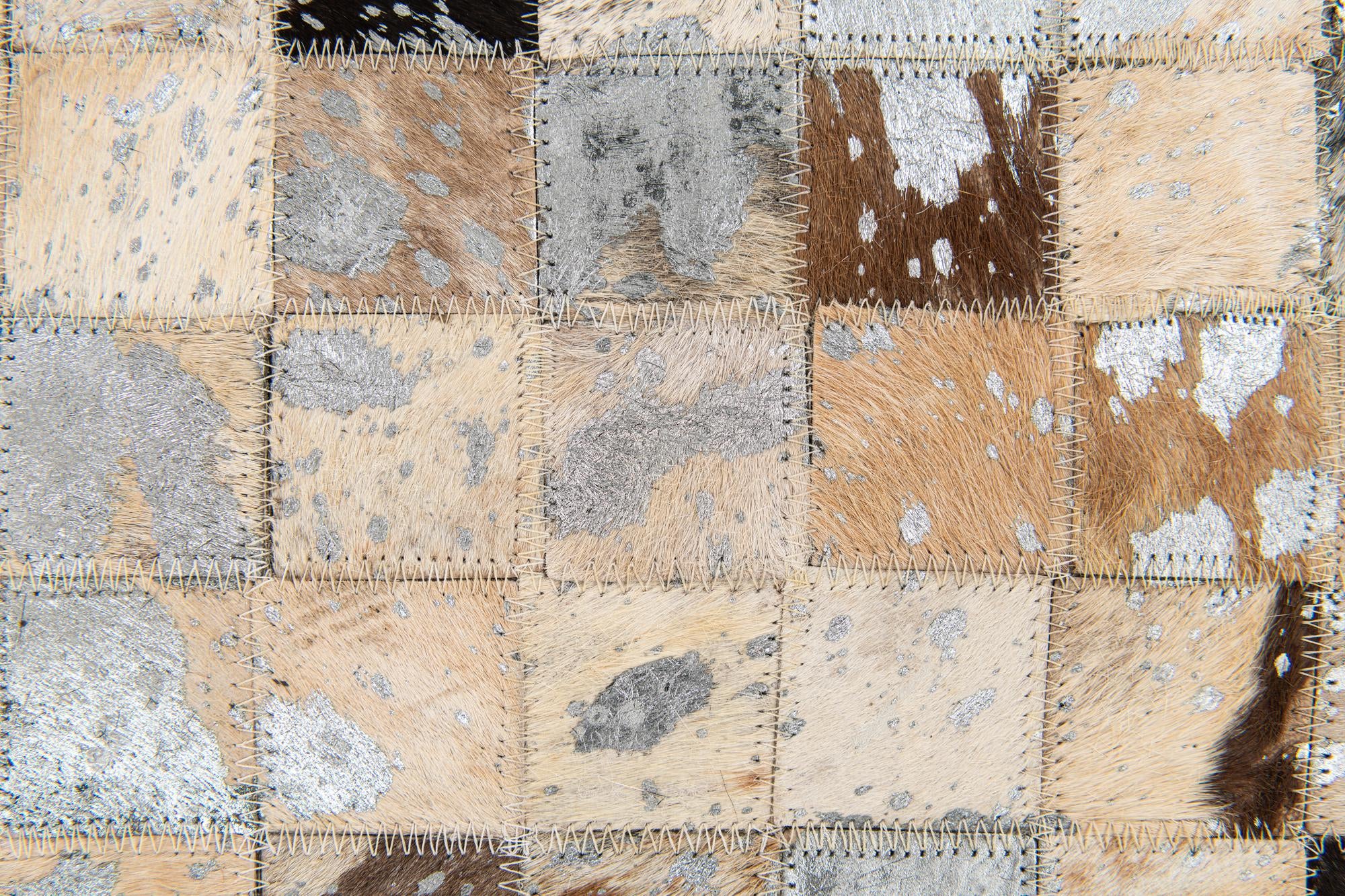 5' x 7' 3 Cowhide Stocks Rug