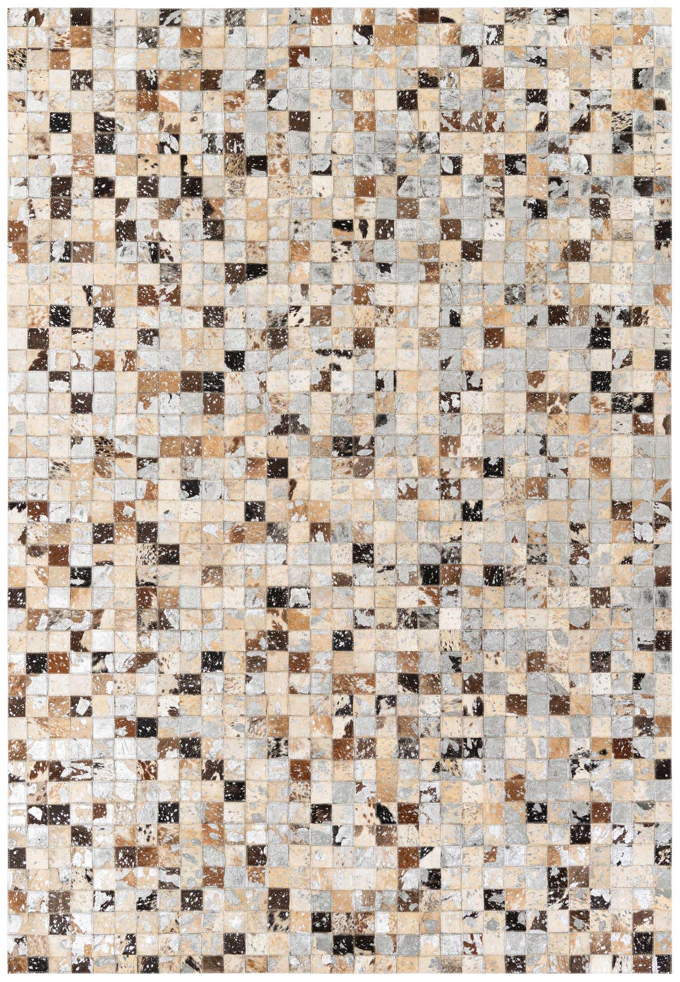 5' x 7' 3 Cowhide Stocks Rug