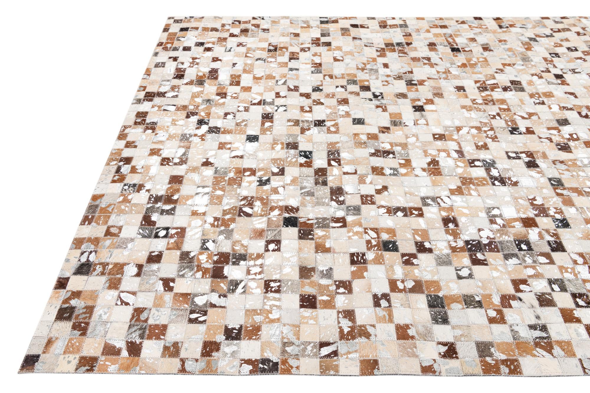 5' 1 x 8' Cowhide Stocks Rug