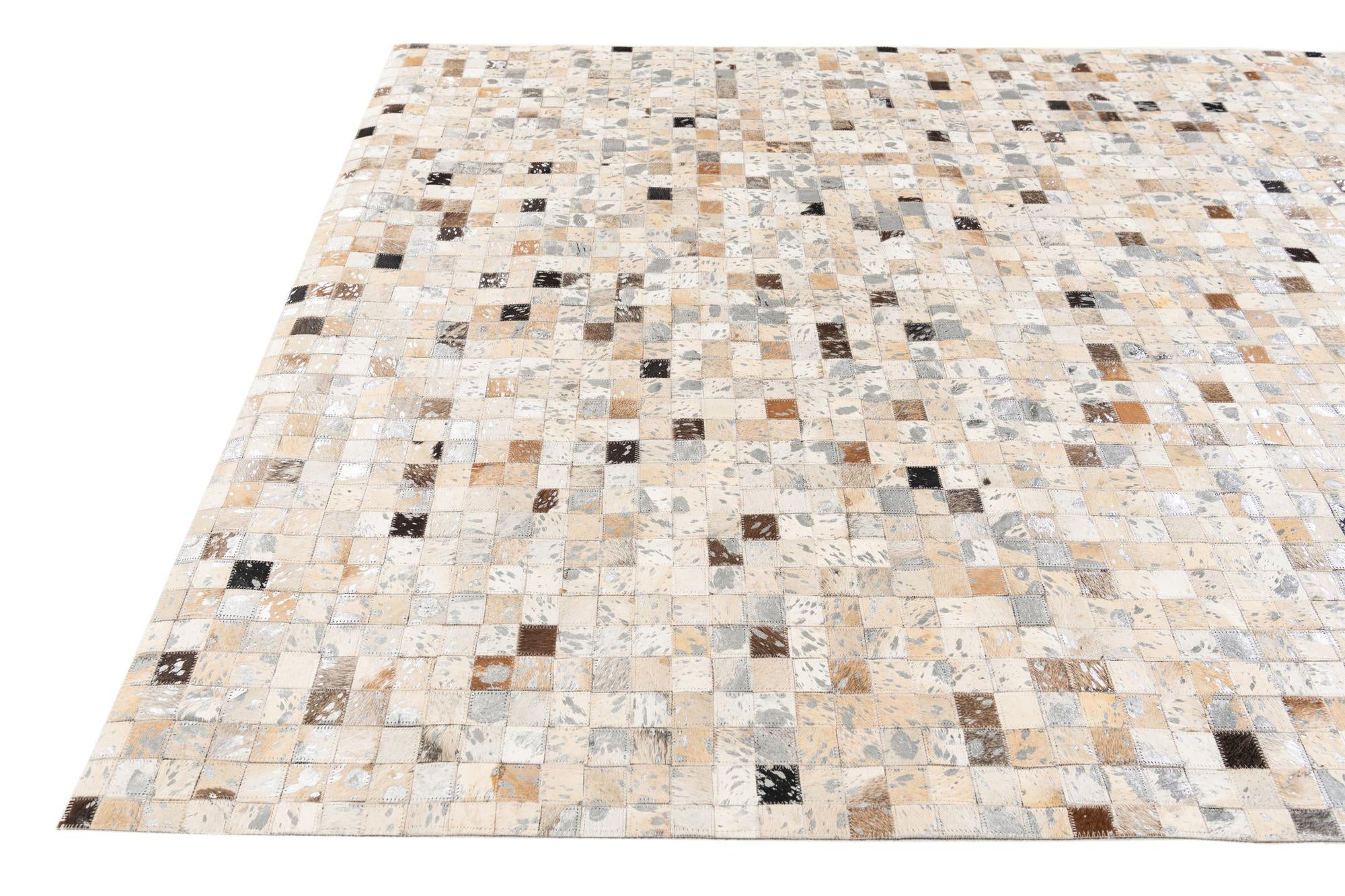 5' 2 x 7' 5 Cowhide Stocks Rug