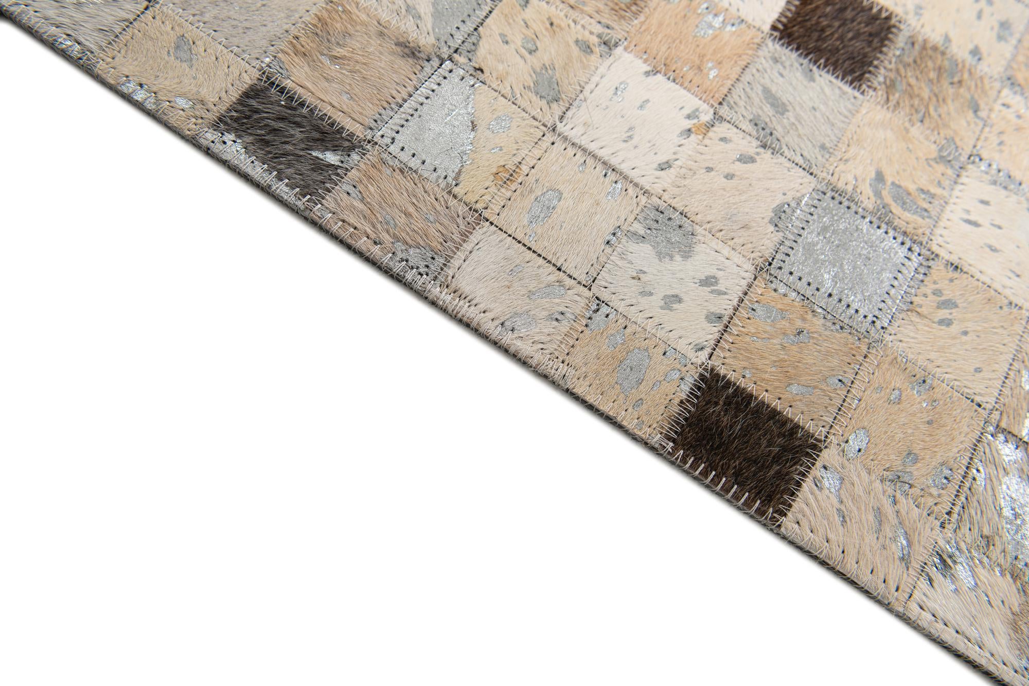 5' 2 x 7' 5 Cowhide Stocks Rug