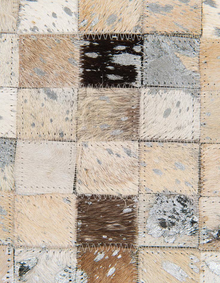 Detail image of 5' 2 x 7' 5 Cowhide Stocks Rug