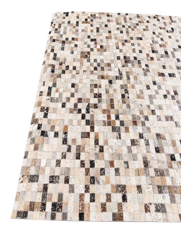 Detail image of 5' 3 x 7' 6 Cowhide Stocks Rug