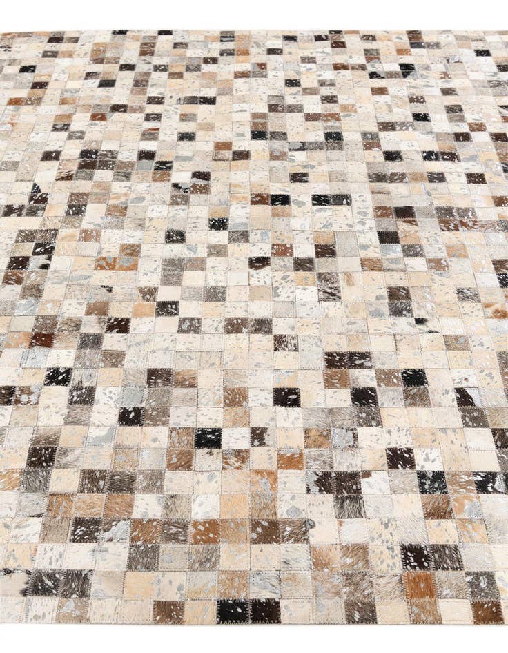 Detail image of 5' 3 x 7' 6 Cowhide Stocks Rug