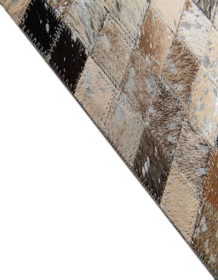 Detail image of 5' 3 x 7' 6 Cowhide Stocks Rug