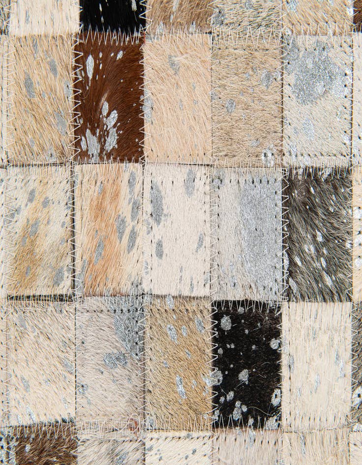 Detail image of 5' 3 x 7' 6 Cowhide Stocks Rug