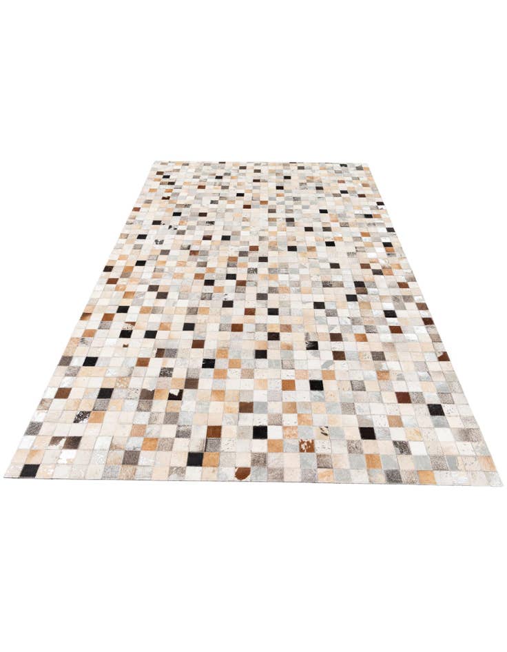 Detail image of 5' 2 x 8' 2 Cowhide Stocks Rug