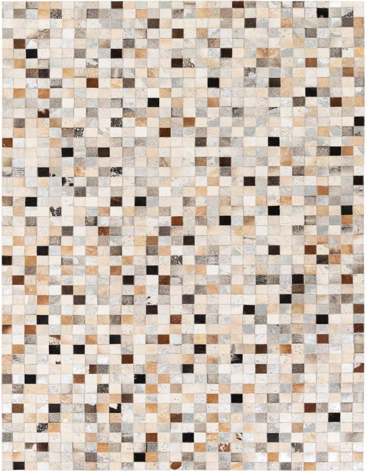 Detail image of 5' 2 x 8' 2 Cowhide Stocks Rug