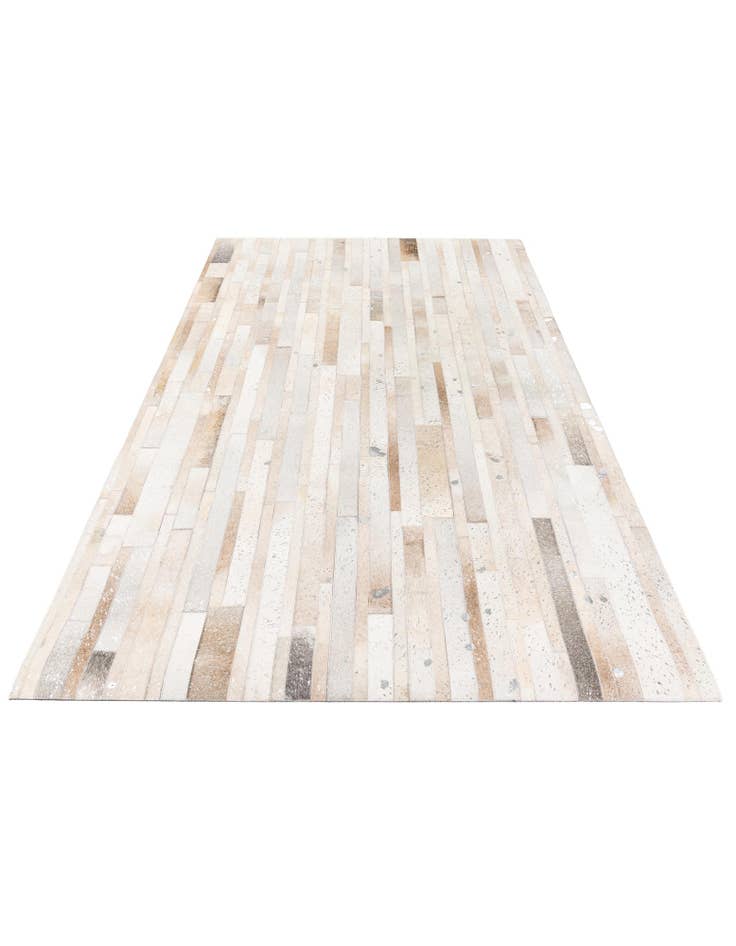 Detail image of 5' 1 x 8' 1 Cowhide Stocks Rug