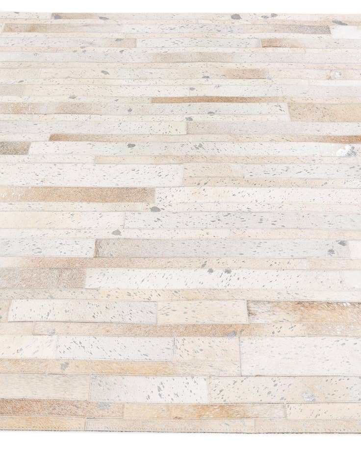 Detail image of 5' 1 x 8' 1 Cowhide Stocks Rug