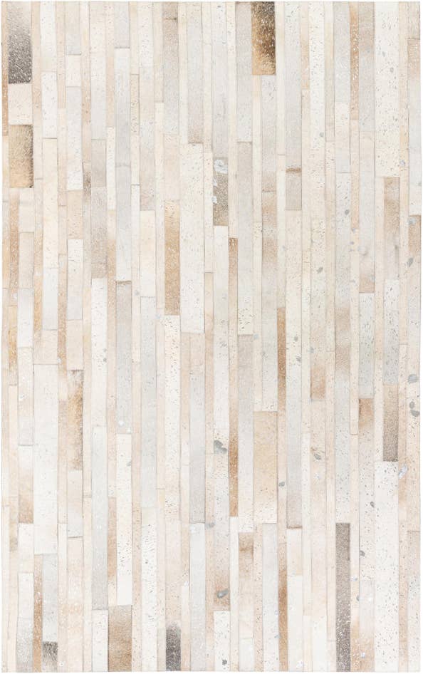 Detail image of 5' 1 x 8' 1 Cowhide Stocks Rug