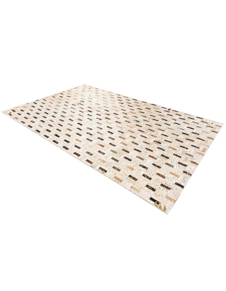 Detail image of 5' 2 x 8' Cowhide Stocks Rug