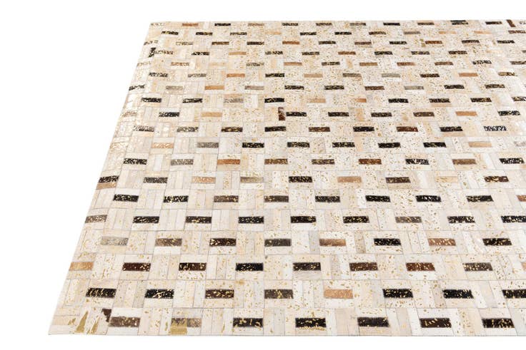 Detail image of 5' 2 x 8' Cowhide Stocks Rug