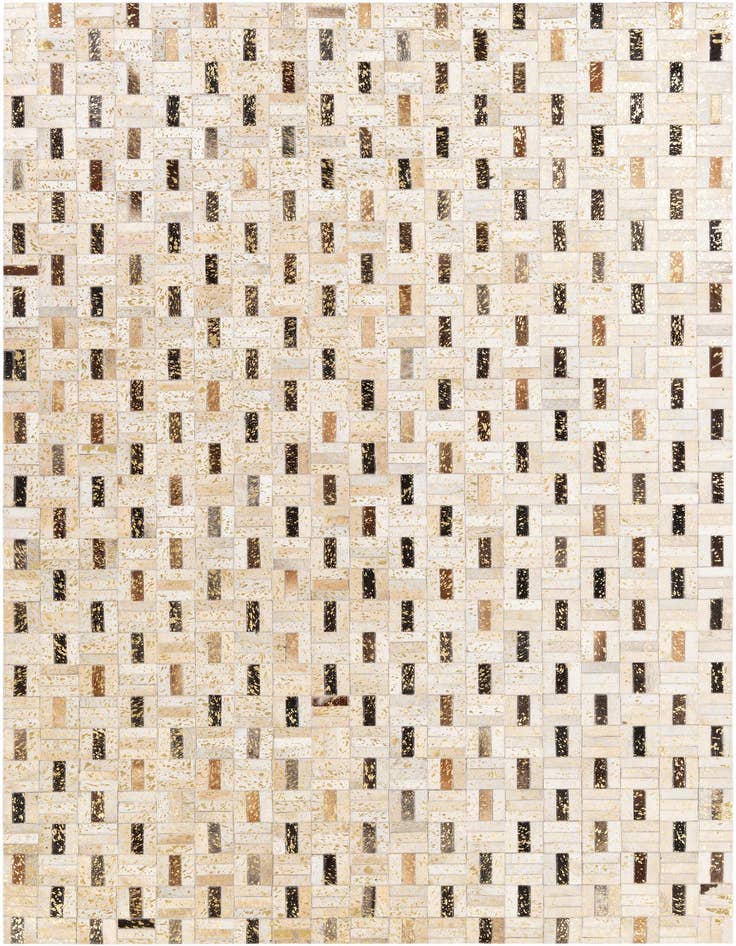 Detail image of 5' 2 x 8' Cowhide Stocks Rug