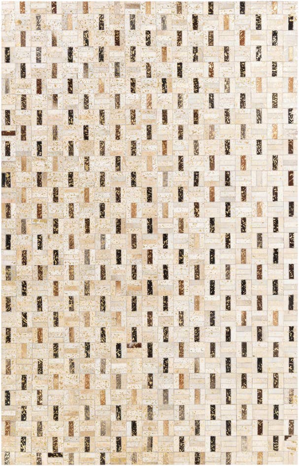 Detail image of 5' 2 x 8' Cowhide Stocks Rug