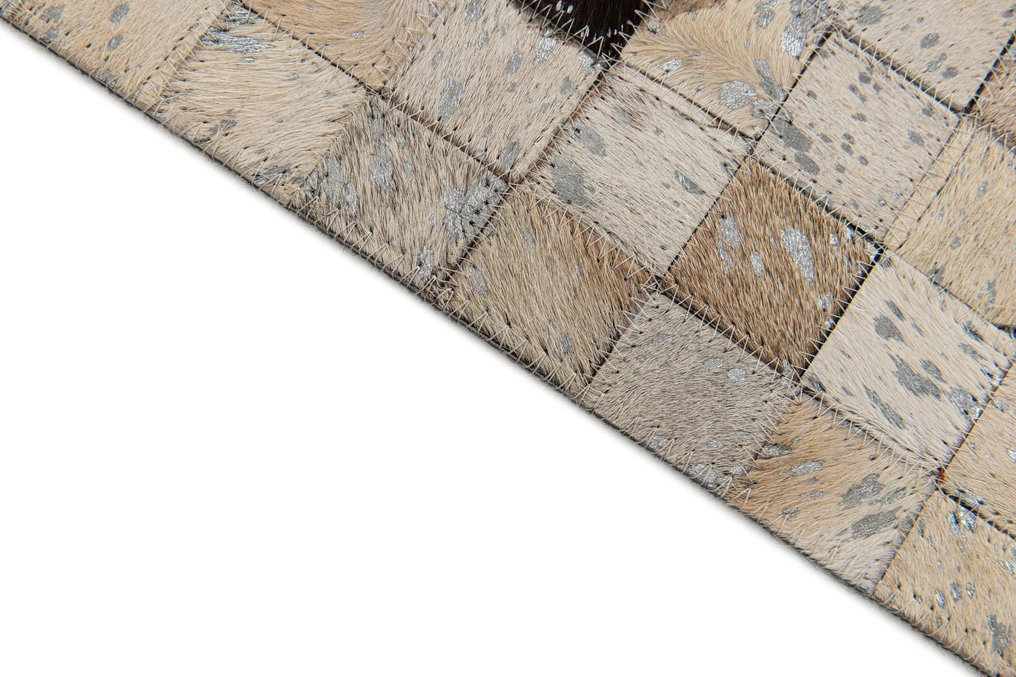 5' 3 x 7' 7 Cowhide Stocks Rug