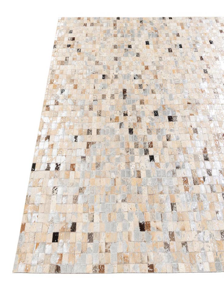 Detail image of 5' 3 x 7' 5 Cowhide Stocks Rug