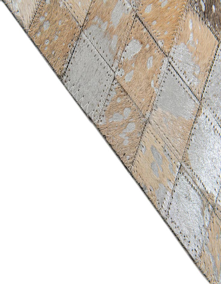 Detail image of 5' 3 x 7' 5 Cowhide Stocks Rug