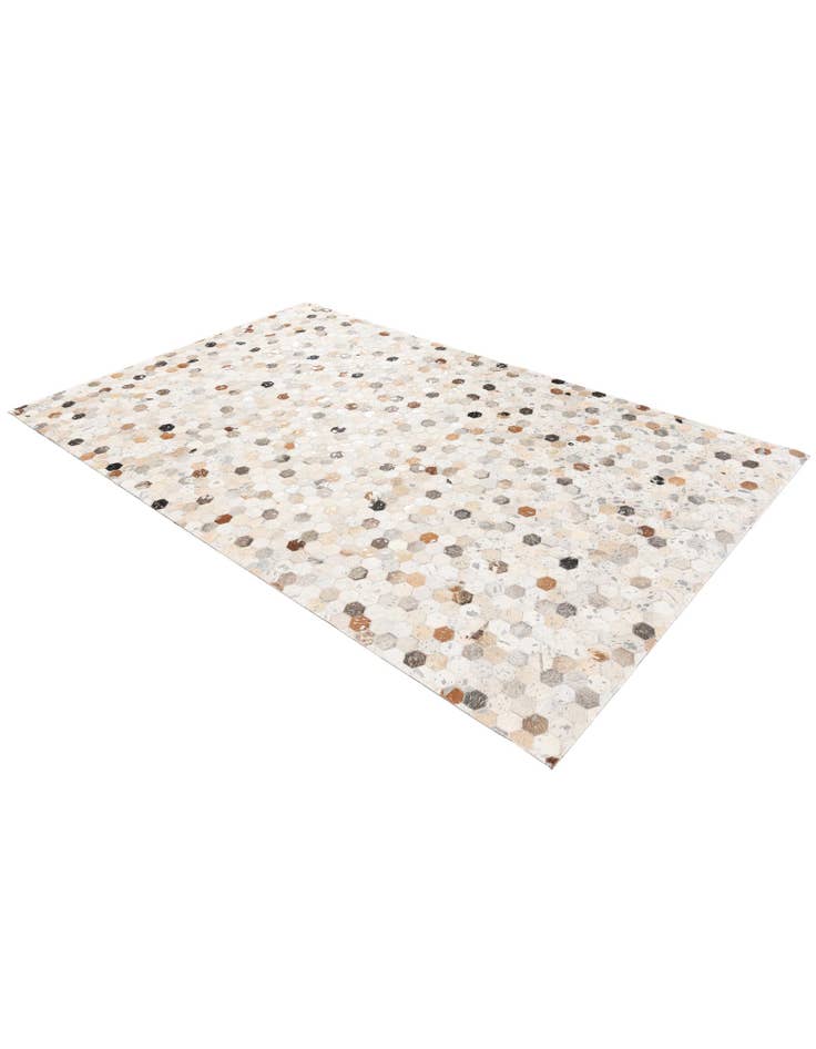 Detail image of 5' 1 x 8' 1 Cowhide Stocks Rug
