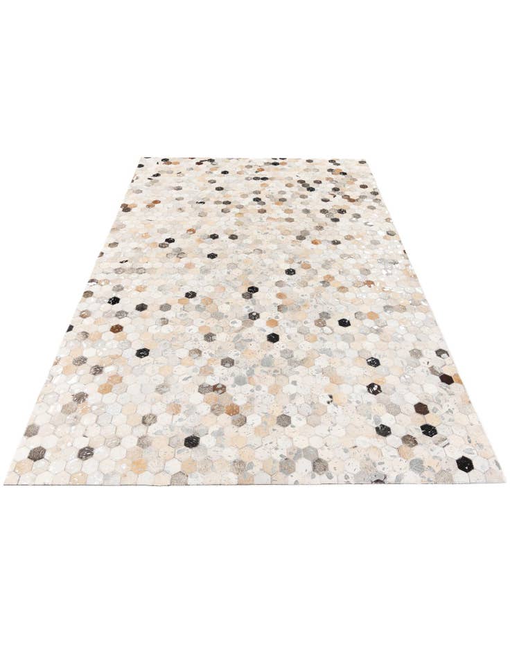 Detail image of 5' 1 x 7' 9 Cowhide Stocks Rug